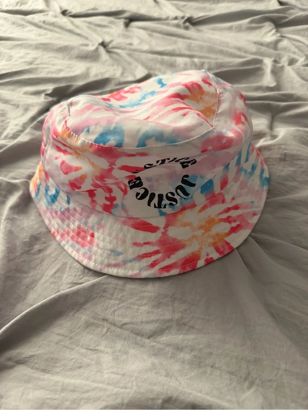 Justice Tie-Dye Bucket Hat in Pink, Blue & Orange